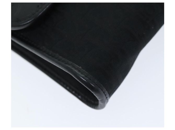 Borsa a tracolla con catena in tela Christian Dior Trotter nera Auth yk12202 Nero - vista 14
