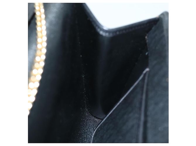 Borsa a tracolla con catena in tela Christian Dior Trotter nera Auth yk12202 Nero - vista 18
