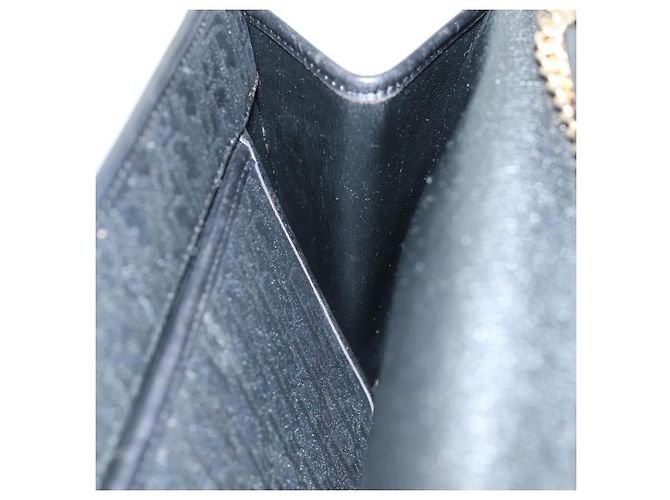 Borsa a tracolla con catena in tela Christian Dior Trotter nera Auth yk12202 Nero - vista 19