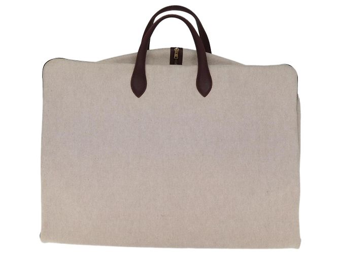 Hermès Copriabito HERMES Canvas Beige Auth yk12410 - vista 13