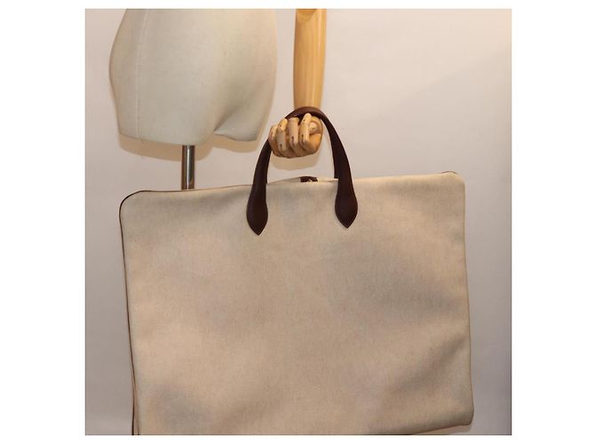 Hermès Copriabito HERMES Canvas Beige Auth yk12410 - vista 23
