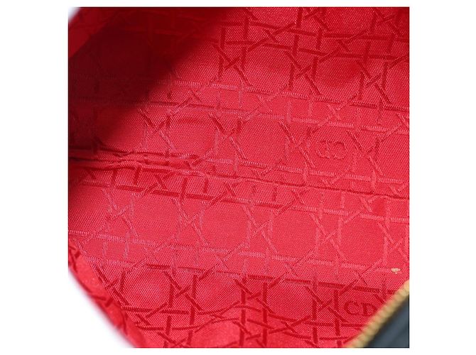 Christian Dior Lady Dior Canage Borsa a mano Pelle di agnello Nera Auth yk12170 - vista 11