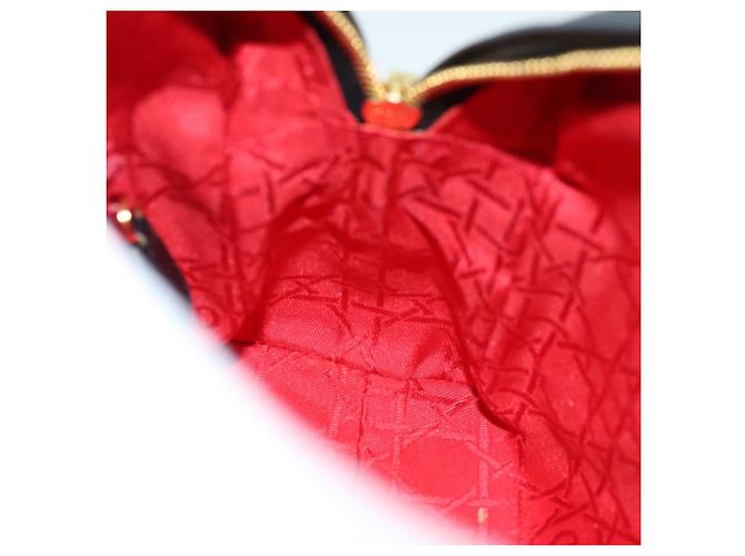 Christian Dior Lady Dior Canage Borsa a mano Pelle di agnello Nera Auth yk12170 - vista 19