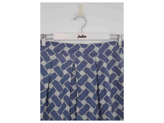 Hermès Leinenrock Blau - Ansicht 2