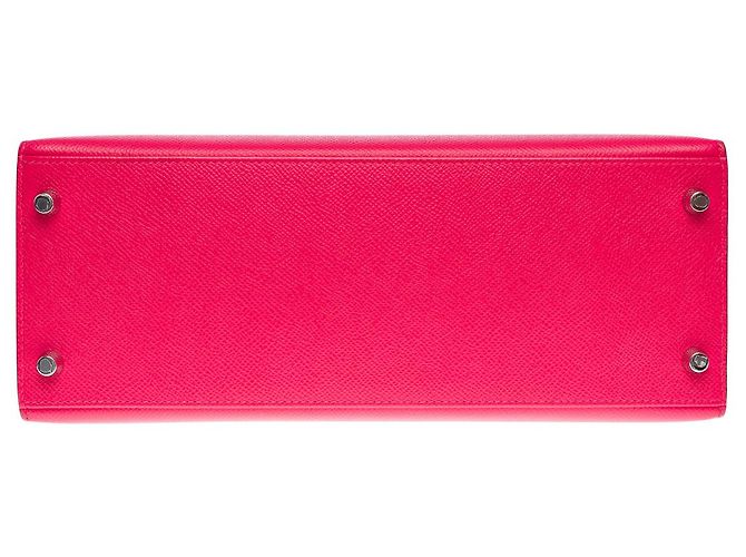 Hermès Sac HERMES Kelly 28 en Cuir Rose - 101807 - vue 7