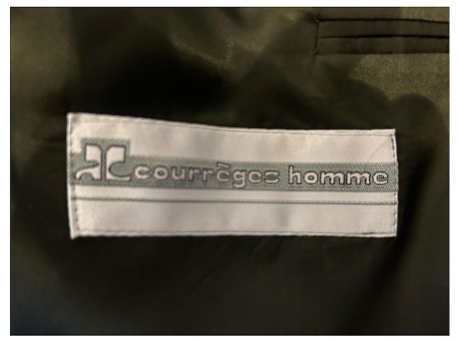 Courreges Blazer Courrèges verde scuro in lana e cashmere - vista 12