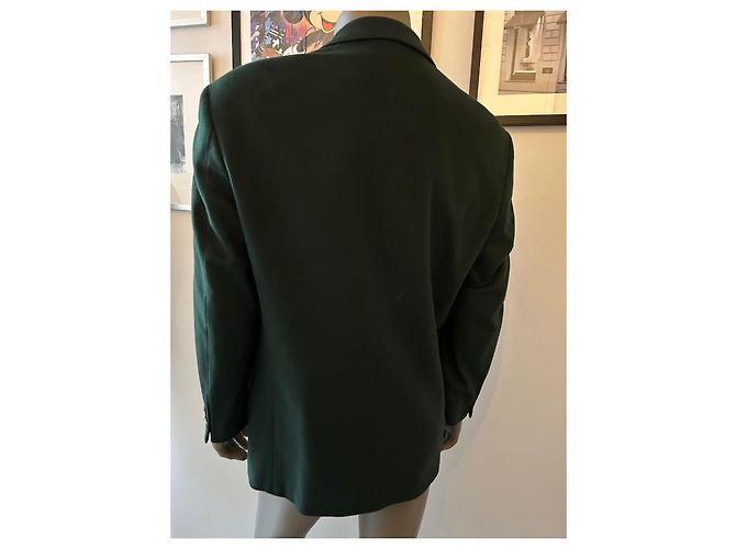 Courreges Blazer Courrèges verde scuro in lana e cashmere - vista 5