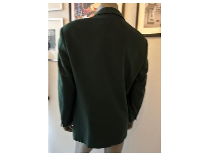 Courreges Blazer Courrèges verde scuro in lana e cashmere - vista 6