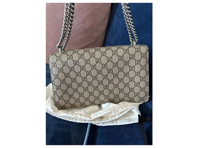 Borsa a mano Gucci Dionysus in scamosciato beige - vista 3