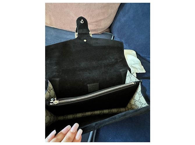 Borsa a mano Gucci Dionysus in scamosciato beige - vista 4