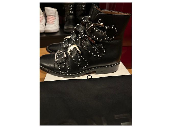 Stivali Givenchy con borchie e cinturini multipli Black - view 6