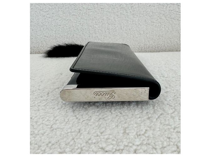 Pochette Gucci in pelle nera lucida con nappine di cristalli Nero - vista 2