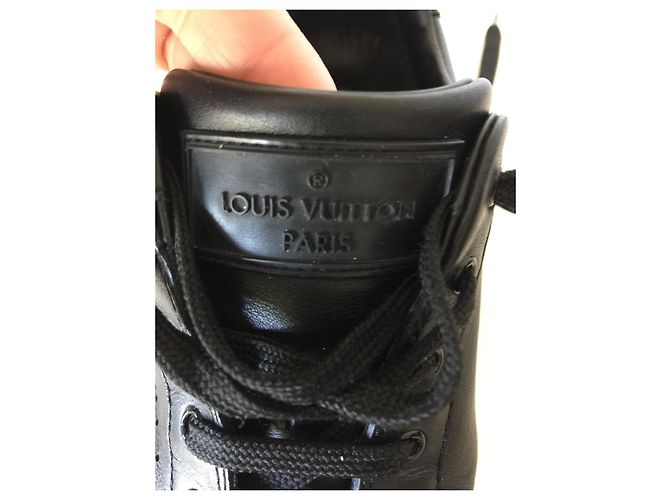 Sneaker Louis Vuitton Frontrow in pelle nera Nero - vista 11