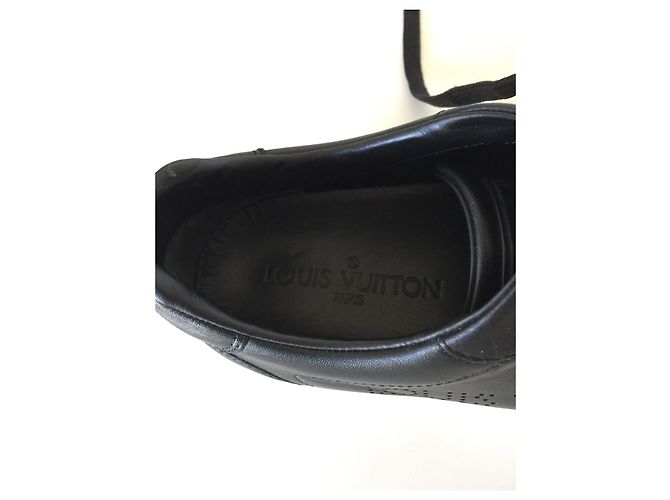 Sneaker Louis Vuitton Frontrow in pelle nera Nero - vista 12