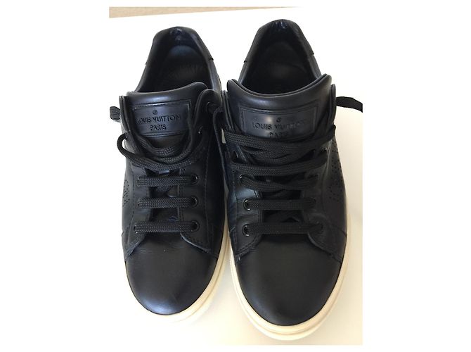Sneaker Louis Vuitton Frontrow in pelle nera Nero - vista 15