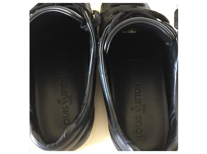 Sneaker Louis Vuitton Frontrow in pelle nera Nero - vista 5