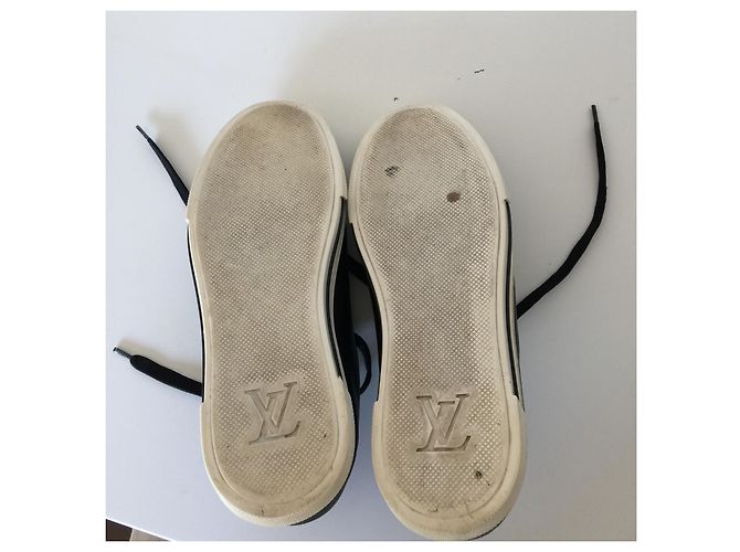 Sneaker Louis Vuitton Frontrow in pelle nera Nero - vista 8