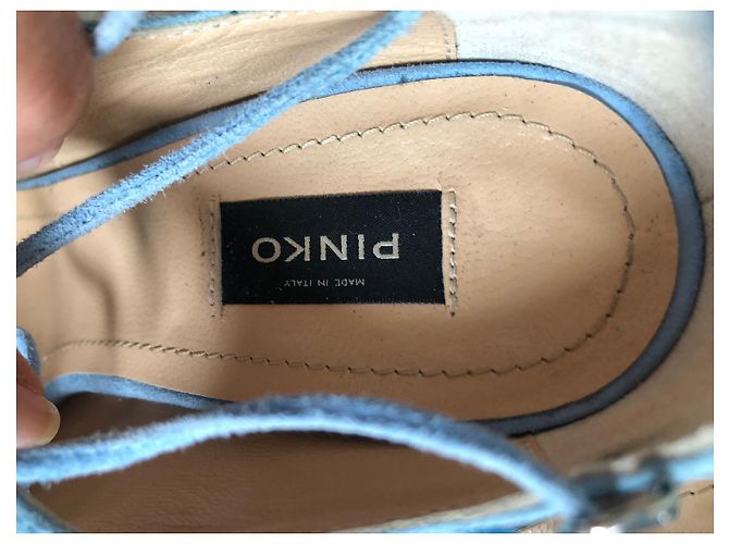 Pinko Pumps Hellblau Wildleder Absatz 36 - Ansicht 3