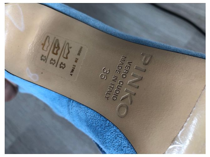 Pinko Pumps Hellblau Wildleder Absatz 36 - Ansicht 5