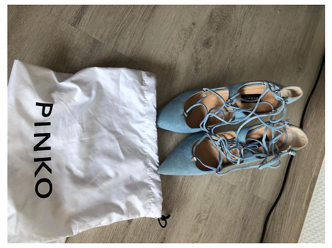 Pinko Pumps Hellblau Wildleder Absatz 36 - Ansicht 6