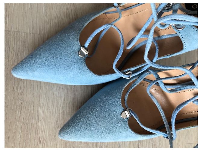 Pinko Pumps Hellblau Wildleder Absatz 36 - Ansicht 7