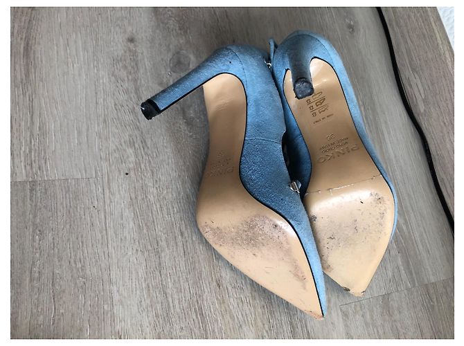 Pinko Pumps Hellblau Wildleder Absatz 36 - Ansicht 9