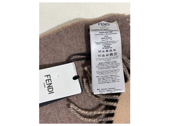 FENDI Scarves T.  Wool Beige - view 5