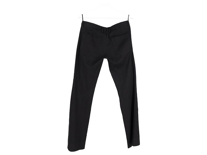 Miu Miu Hose mit niedriger Taille aus schwarzer Baumwolle - Ansicht 2