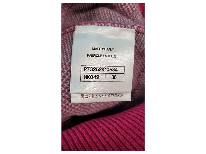 Timeless Stricktop mit Chanel-Logo aus rosa Kaschmir Braun Pink - Ansicht 11