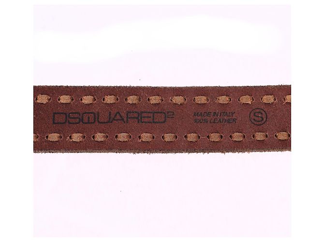 Dsquared2 Logo-Plaque Buckled Belt in Brown Leather - view 20