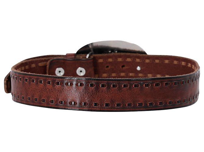Dsquared2 Logo-Plaque Buckled Belt in Brown Leather - view 6