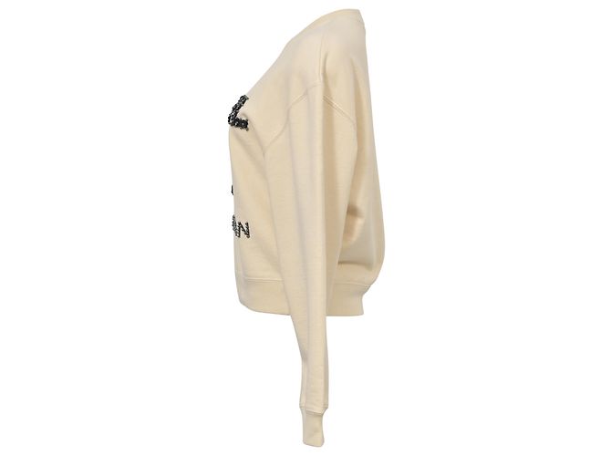 Cambon Chanel Pre-Fall 2020 Jersey con adornos Camélia en algodón beige Castaño - vista 2