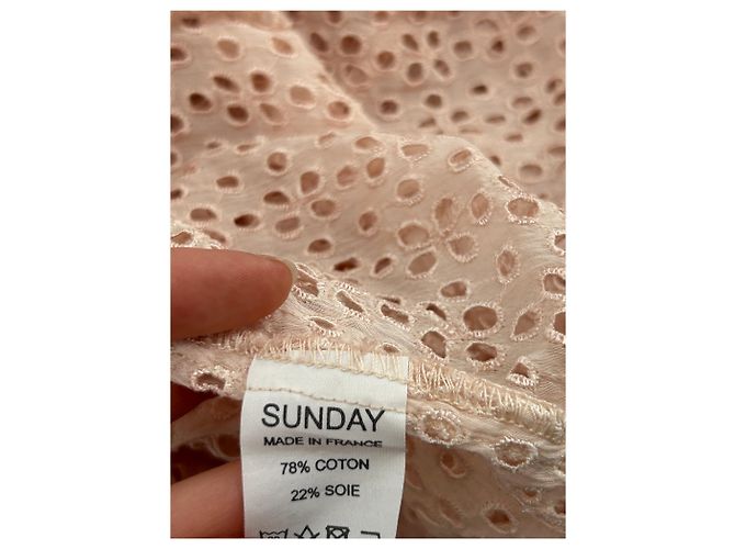 Autre Marque Vestido de algodón T. Internacional de Saint-Tropez para el domingo Rosa - vista 6