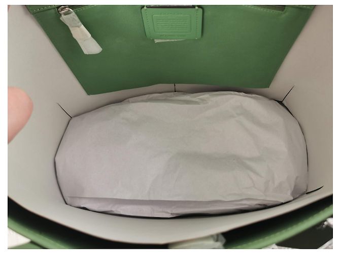 Borsa shopper Coach City in pelle verde Verde chiaro - vista 14
