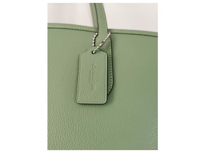 Borsa shopper Coach City in pelle verde Verde chiaro - vista 16