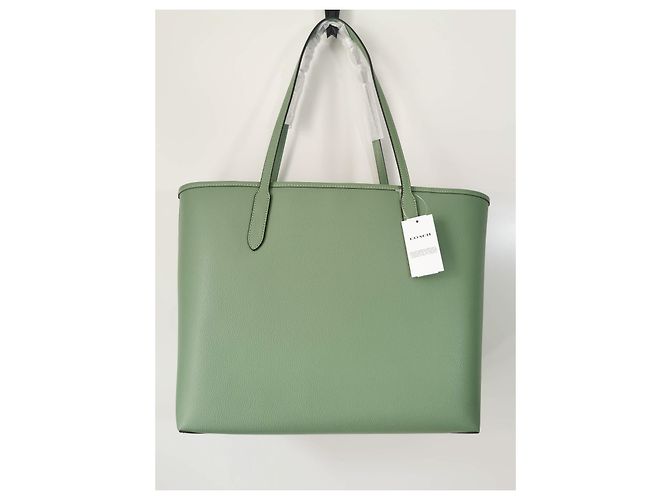 Borsa shopper Coach City in pelle verde Verde chiaro - vista 2