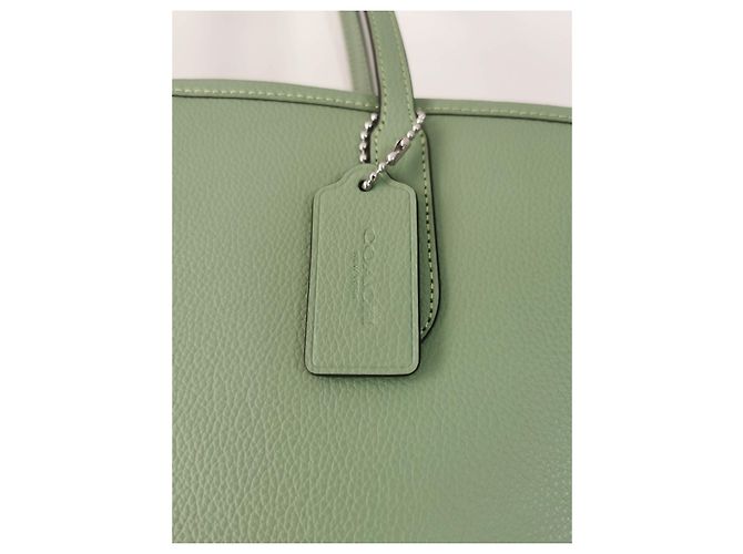 Borsa shopper Coach City in pelle verde Verde chiaro - vista 3