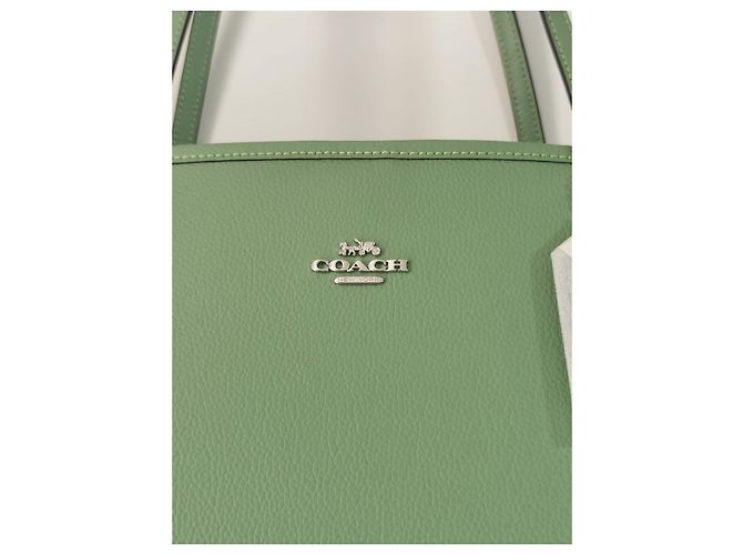 Borsa shopper Coach City in pelle verde Verde chiaro - vista 7