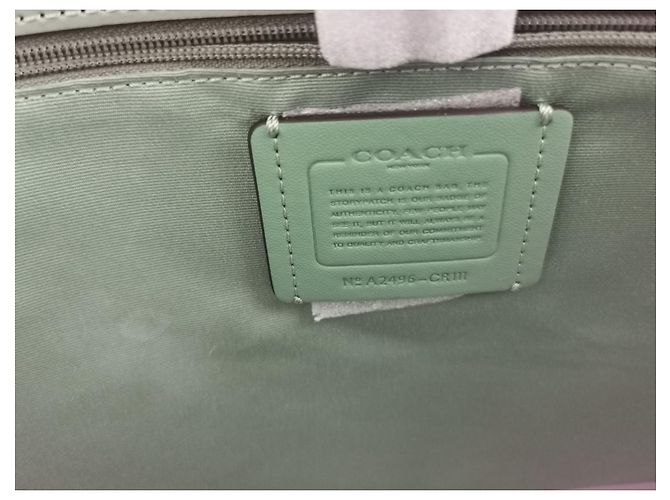 Borsa shopper Coach City in pelle verde Verde chiaro - vista 8