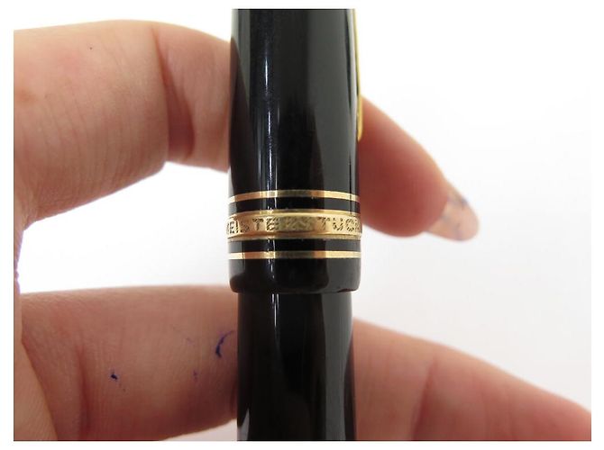 VINTAGE MONTBLANC MEISTERSTUCK FÜLLFEDERHALTER 146 MIT KOLBEN + FÜLLFEDERHALTER-ETUI Schwarz - Ansicht 7