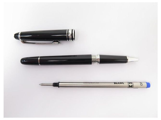 MONTBLANC CLASSIC PLATINUM KUGELSCHREIBER 132445 SCHWARZER HARZ-TOLLER - Ansicht 10