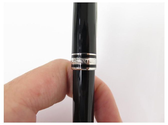 MONTBLANC CLASSIC PLATINUM KUGELSCHREIBER 132445 SCHWARZER HARZ-TOLLER - Ansicht 7