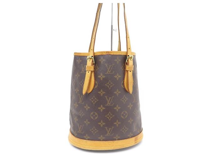 LOUIS VUITTON BUCKET PM HANDBAG M42238 MONOGRAM TOTE LV CANVAS HANDBAG Brown - view 3