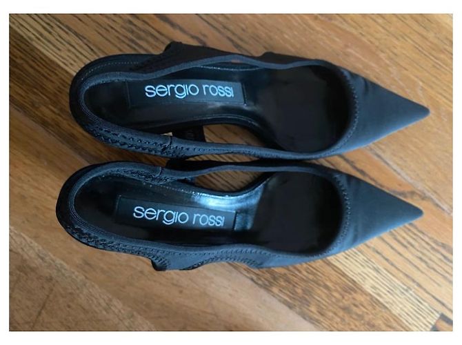 Zapatos Slingback Sergio Rossi Negros - vista 8
