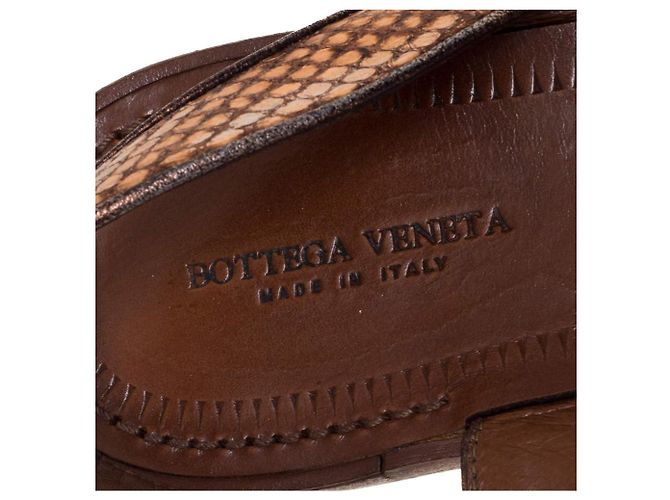 Bottega Veneta Sandalias de bronce Python - vista 6