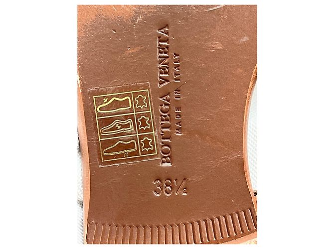 Bottega Veneta Sandalias de bronce Python - vista 7