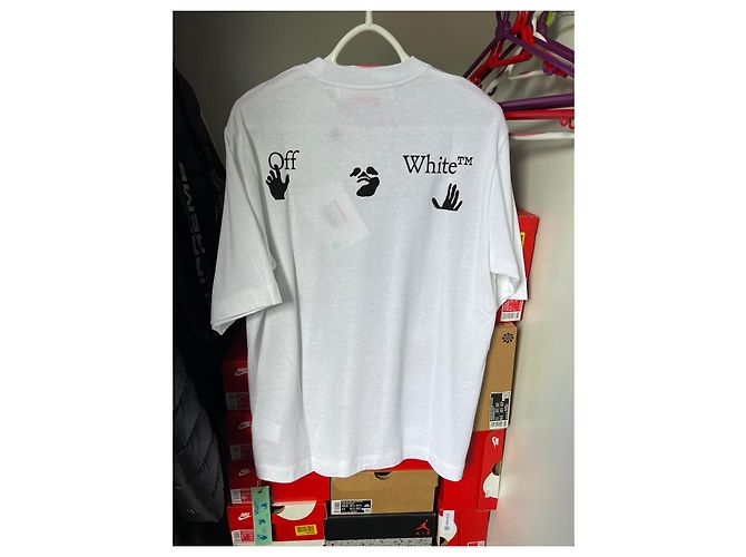 T-shirt in cotone bianco Off White - vista 2