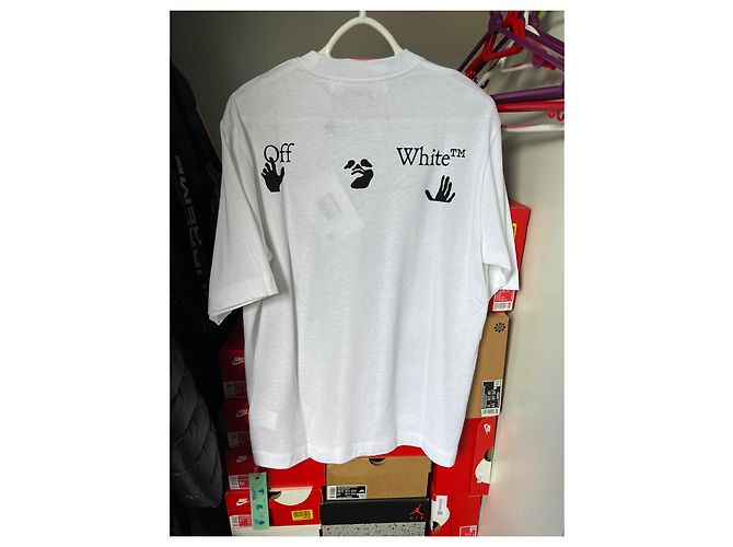 T-shirt in cotone bianco Off White - vista 4