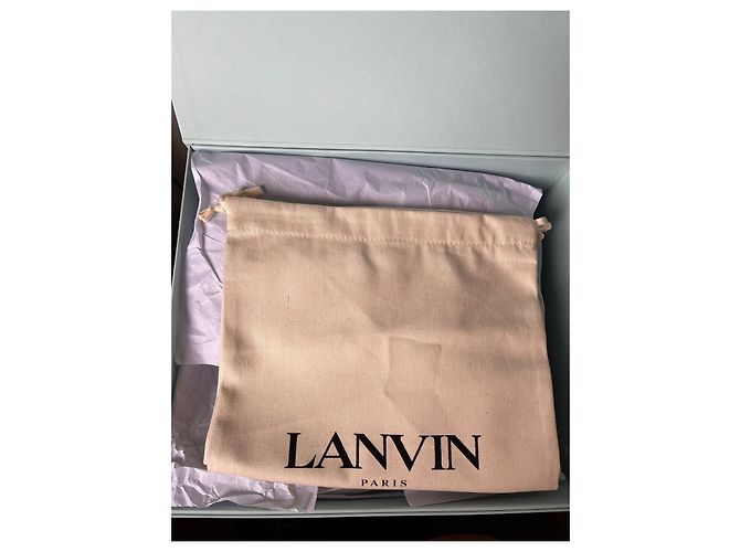 Sneakers Lanvin Curb in pelle di cervo nero e grigio - vista 10
