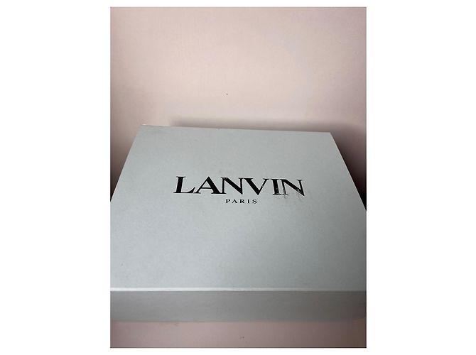 Sneakers Lanvin Curb in pelle di cervo nero e grigio - vista 11